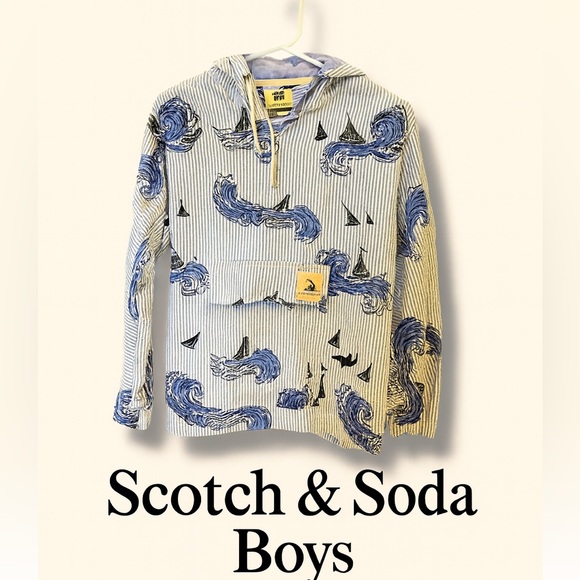 Scotch & Soda Other - Scotch & Soda Boys Anorak Pullover 100% Cotton Size 14